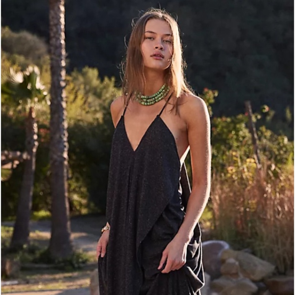 Positano Maxi Dress by free-est at Free People, Marled Charcoal, XS EUC